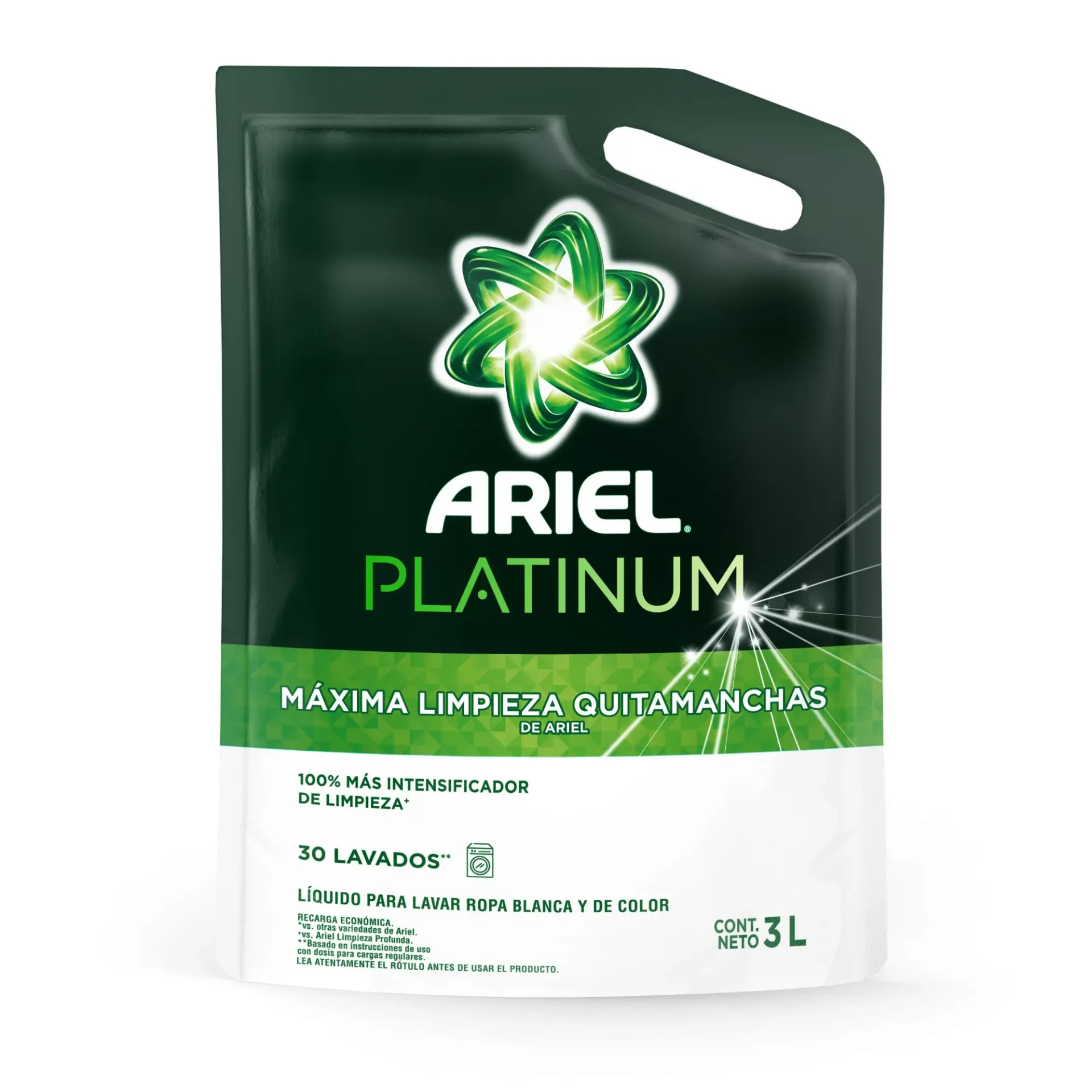 Jabón liquido para ropa Ariel Platinium doypack 3lts