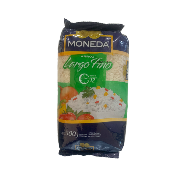 Arroz Largo Fino Moneda 500g